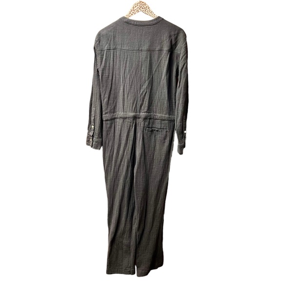 Faherty Dream Gauze Cotton Long Sleeve Jumpsuit Grey Gray Small $178 - Picture 5 of 11